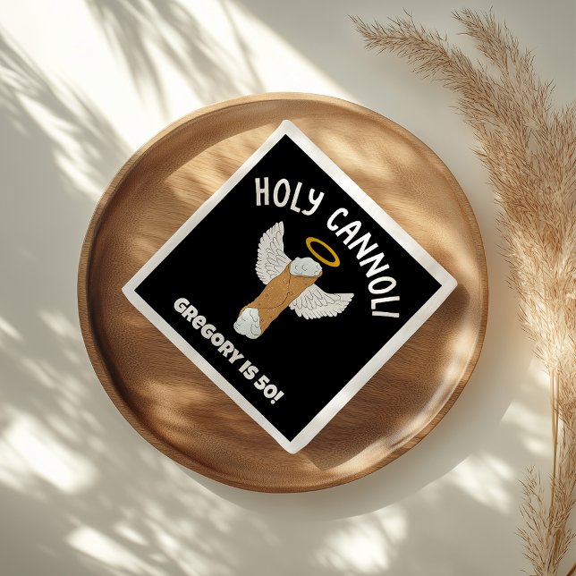 Funny Holy Cannoli Italian Themed Party Napkin (Creator Uploaded)