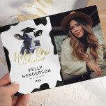 Funny Holy Cow Photo Graduation Announcement<br><div class="desc">It's time to celebrate your graduation with a card that's as unique and special as you are! Make them smile with the funny and rustic Funny Graduation Announcement Card featuring a cow print and a comical cow wearing a graduation cap and the humourous saying 'Holy Cow, I've Graduated!'. Perfect for...</div>