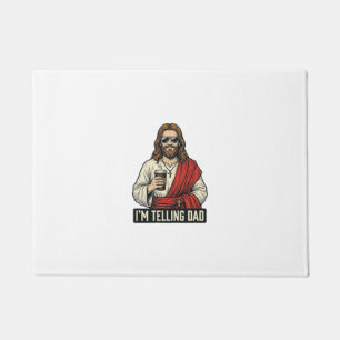 Funny Holy Father Coffee Vintage Engraving Shirt D Doormat