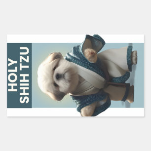 Funny Holy Shi Tzu Dog Sticker