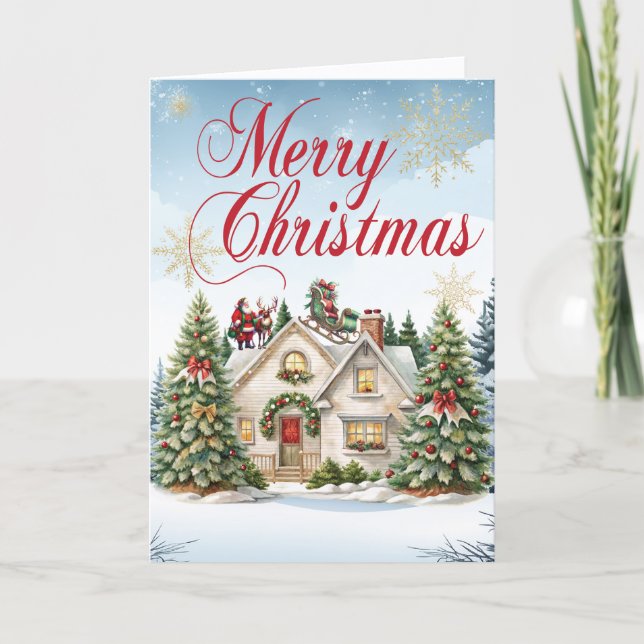 Funny Home Insurance Christmas Card (Front)