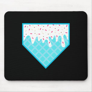 Funny Home Plate Drip - Ice Cream Softll And Sell Mouse Mat