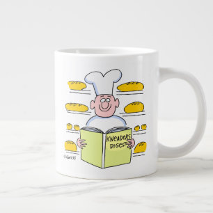 Funny Homebaked Homemade Bread Baker Cartoon Large Coffee Mug
