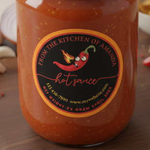 Funny Homemade Hot Sauce Label Template