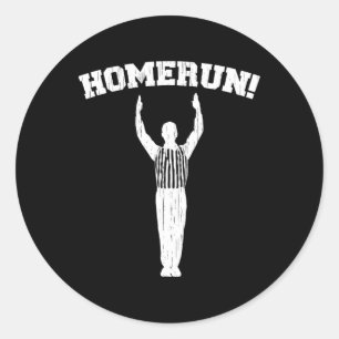 Funny Homerun Shirt Mixed Up Sports Baseball Footb Classic Round Sticker