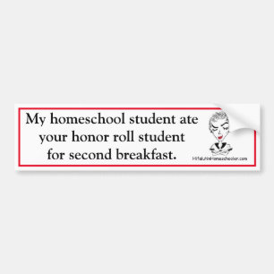 Funny Homeschool Bumper Sticker