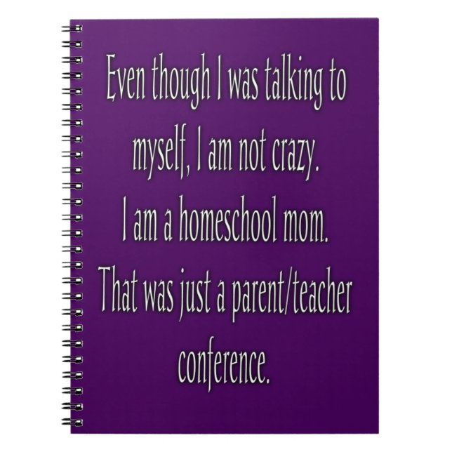 Funny Homeschool Mum Notebook (Front)