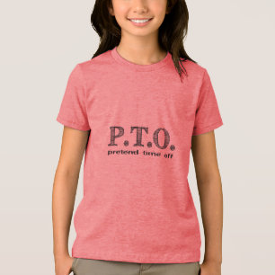Funny Homeschoolers Pretend Time Off Vacationo Tri-Blend Shirt
