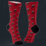 Funny Honey Badger Santa Cyclist Red Christmas Socks<br><div class="desc">Festive Honey Badger Cycling Funny Red Christmas Socks Add some wild holiday humour to your outfit with these festive Honey Badger cycling socks. Featuring a badass honey badger in a Santa hat riding a road bike, this funny Christmas animal design is perfect for cyclists, bike lovers, and anyone who enjoys...</div>