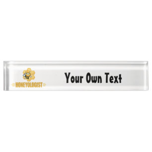 Funny Honey Bee Nameplate