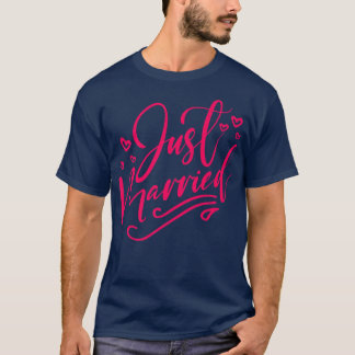 Funny Honeymoon Couples Just Married Bride Groom N T-Shirt