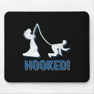 Funny Hooked Bride Groom New Marriage Fishing Love Mouse Mat