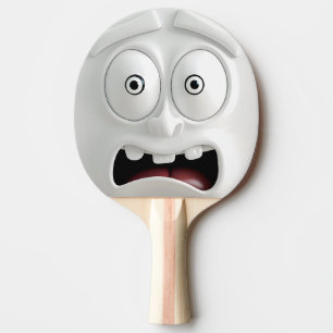 Funny Horrified Face Ping Pong Paddle