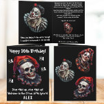 Funny Horror Evil Circus Clowns Dark 30th Birthday Card<br><div class="desc">Funny Horror Evil Circus Clowns Dark 30th Birthday Card - Celebrate a spooky and funny 30th birthday with this eerie, circus-themed card! Featuring a sinister, grinning clowns, this card brings the perfect blend of macabre humour and dark comedy to welcome someone into the world of aging. It’s ideal for anyone...</div>