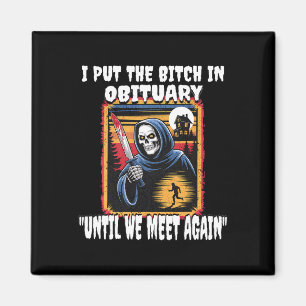 Funny Horror Grim Reaper Costume Adult Men T Shirt Magnet
