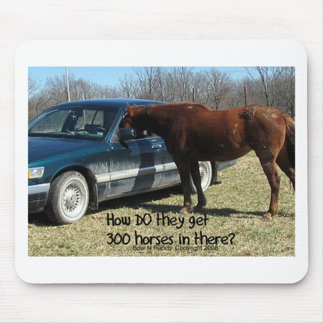 Funny Horse "300 Horse" Mouse Mat (Front)