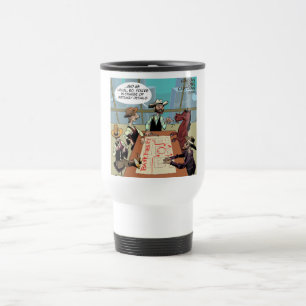 Funny Horse Bank Robber Travel Mug