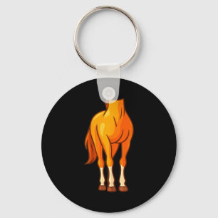 Funny Horse Body Costume Optical Illusion Gift Men Key Ring