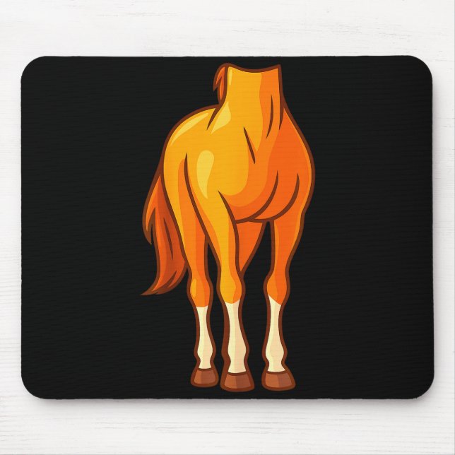 Funny Horse Body Costume Optical Illusion Gift Men Mouse Mat (Front)