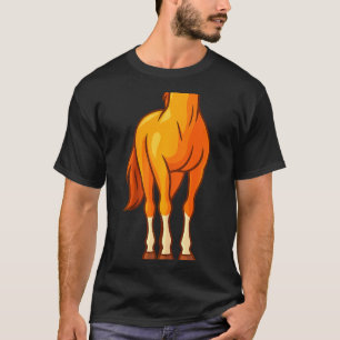 Funny Horse Body Costume Optical Illusion Gift Men T-Shirt