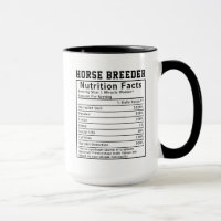 Funny Horse Breeder Nutrition Facts Stable Worker