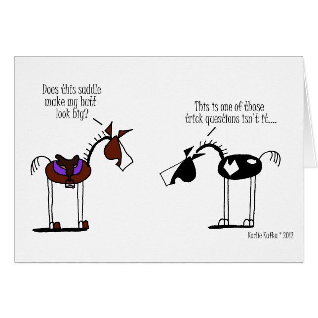 Funny Horse Cartoon (Front Horizontal)