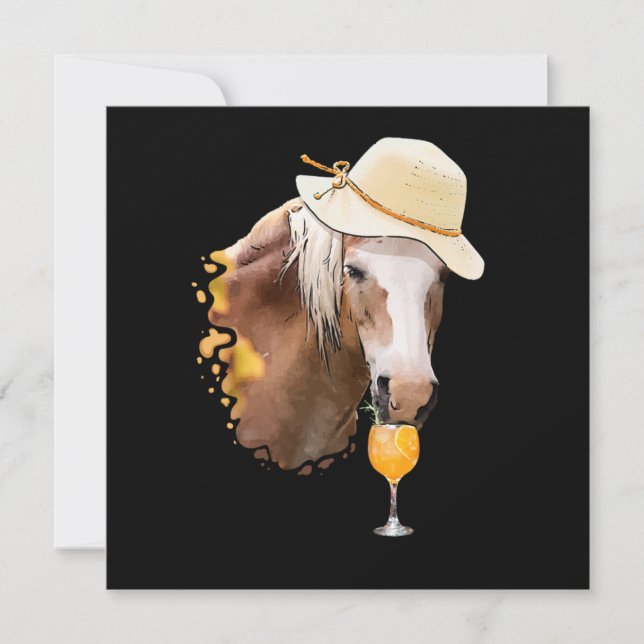 Funny Horse Derby Party For Girls Horse Racing Invitation (Front)