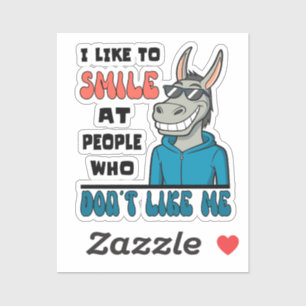 Funny Horse Donkey Smile At People Sarcastic