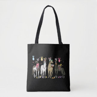Funny Horse Easter Day Farm Animal Cute Bunny Hors Tote Bag