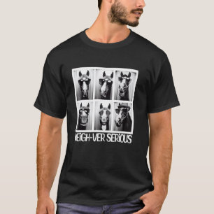 Funny Horse Equestrian Portrait PhotoBooth Neigh V T-Shirt