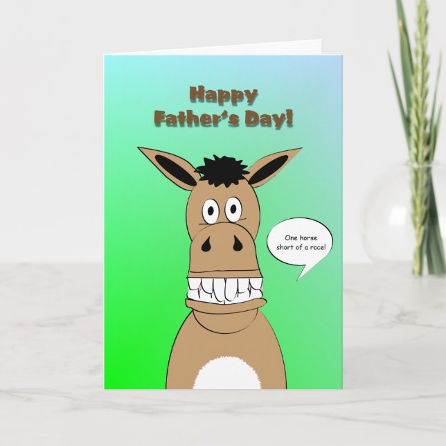Funny Horse Face Father's Day Card (Front)