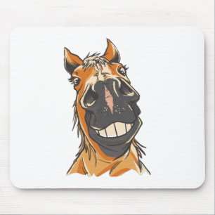 Funny Horse Face Mouse Mat