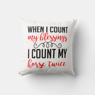 Funny Horse Gift Horses Farm Cute Equestrian Pony Cushion