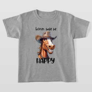 funny horse happy unisex T-Shirt