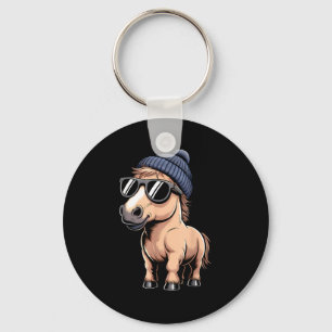 Funny Horse In Retro Style - Farm Humour Ny Funny  Key Ring