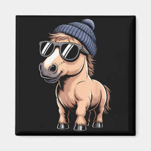 Funny Horse In Retro Style - Farm Humour Ny Funny Magnet