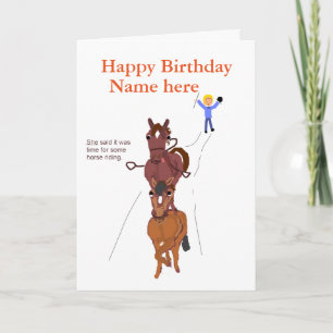 Funny horse joke card, birthday card