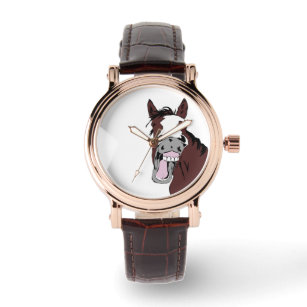 Funny Horse Laughing Cartoon Watch
