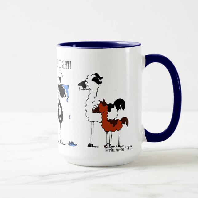 Funny Horse & Llama Cartoon Mug (Right)