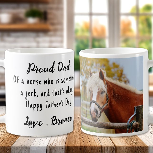 Funny Horse Lover Custom Photo Equestrian Coffee Mug (Creator Uploaded)