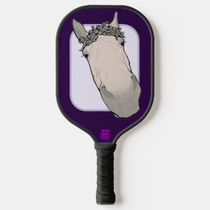 Funny Horse Lover Decor Gift Heads and Tails Pickleball Paddle