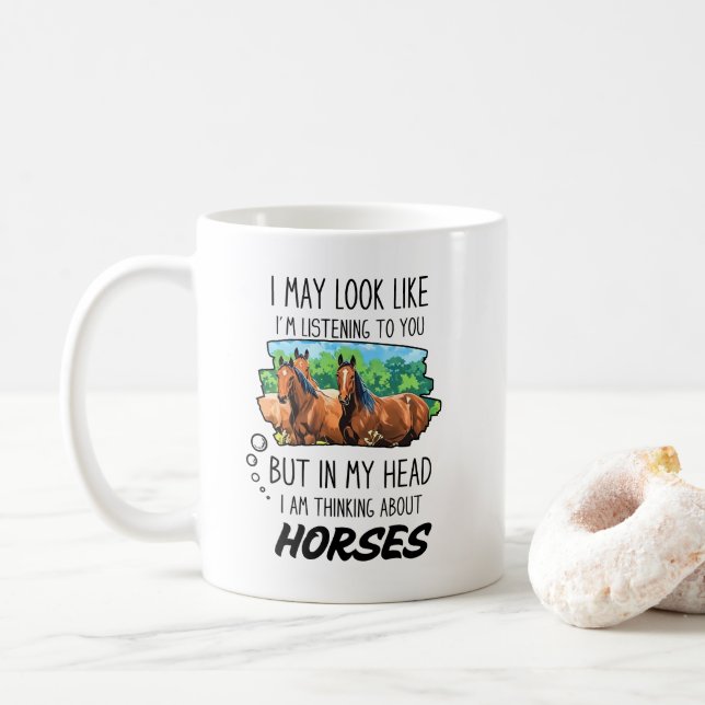 Funny Horse Lover Mug (With Donut)