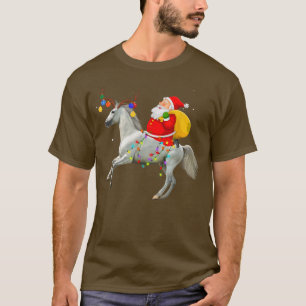 Funny Horse Lover Santa Riding Horse Christmas T-S T-Shirt