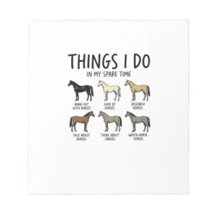 Funny Horse Lover Things I Do Vintage Shirt Design Notepad