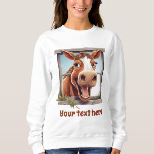 Funny horse lovers customisable sweatshirt