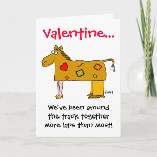 Funny Horse Lovers Valentine for Husband or Wife Holiday Card