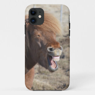 Funny Horse Making a Silly Face iPhone 11 Case