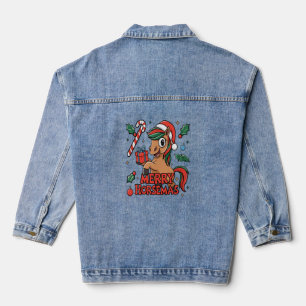Funny Horse Merry Horsemas Denim Jacket