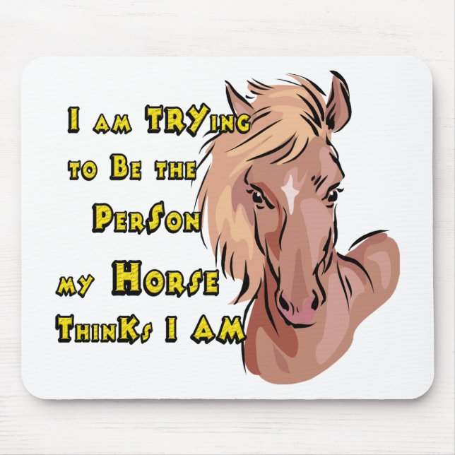 Funny Horse Mouse Mat (Front)