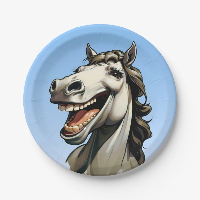 funny horse paper plate (Front)